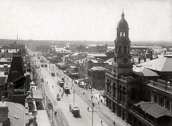 Adelaide Australia, c. 1900-1910 city centre King William St