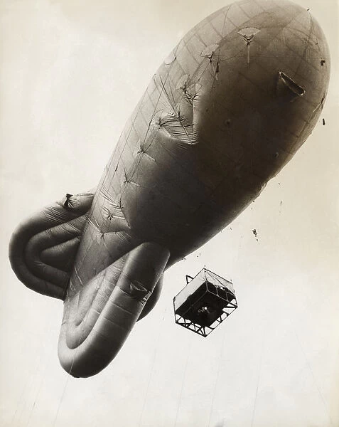 Barrage Balloon Used for Parachute Training During WW2