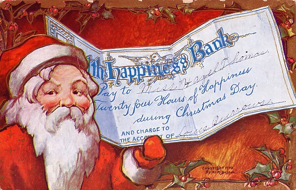 Christmas cheque from the Happiness Bank