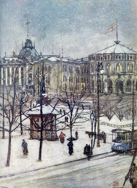 Oslo  /  Snow  /  Storthing 1905