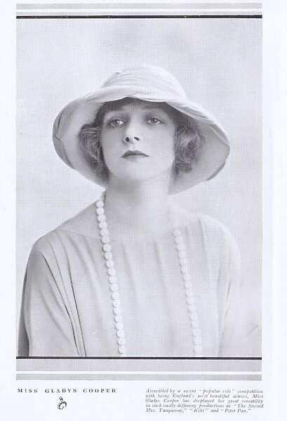 A portrait of Gladys Cooper, London