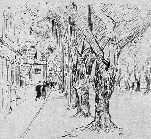 Shameen street scene, Canton, China, 1914