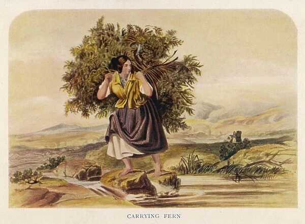 Woman Carrying Fern 1848