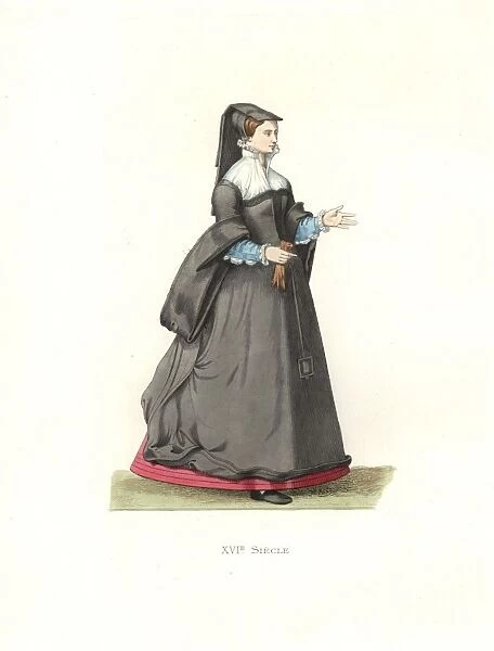 Woman of Paris, 16th century, in headdress
