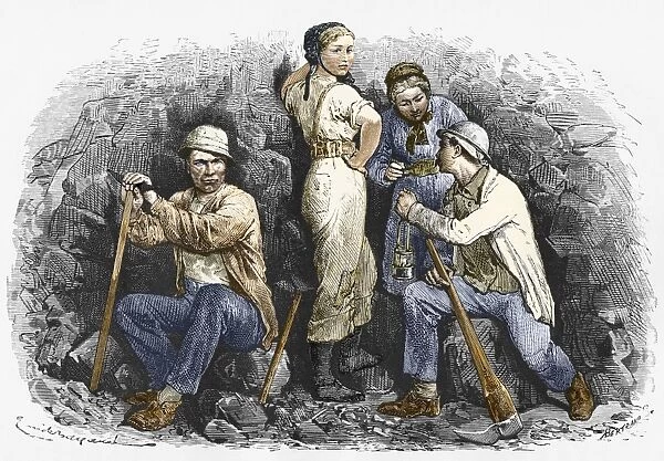 Miners and their wives, 19th century