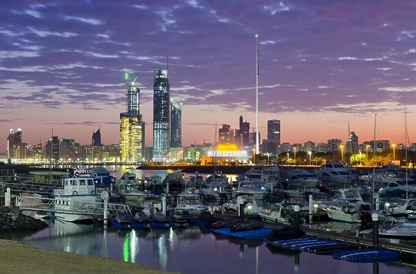 City skyline from Abu Dhabi International Marine Sports Club, Abu Dhabi
