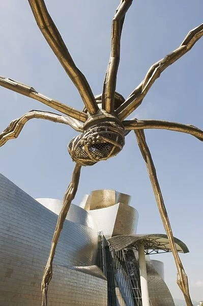 The Guggenheim, designed by architect Frank Gehry, and giant spider sculpture by Louise Bourgeois