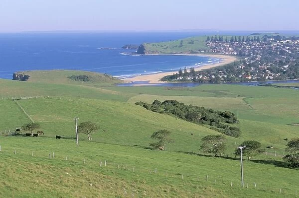 Looking south towards Gerringong on the coastline south of Wollongong, New South Wales