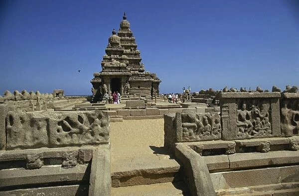 Shore Temple, Mahabalipuram, UNESCO World Heritage Site, Tamil Nadu, India, Asia