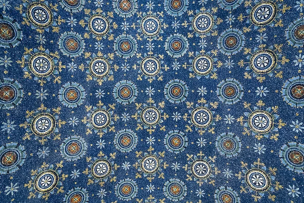 The Garden of Even ceiling, Mausoleum of Galla Placidia. Ravenna, Emilia Romagna, Italy