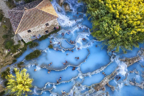 Italy, Tuscany, Grosseto Province, Saturnia hot springs
