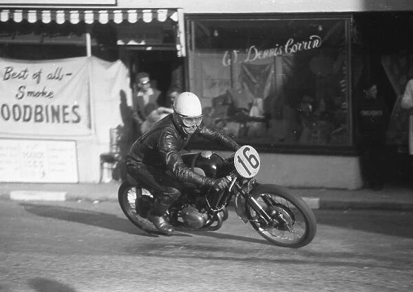 Dieter Falk at the Manx Arms: 1958 Lightweight TT