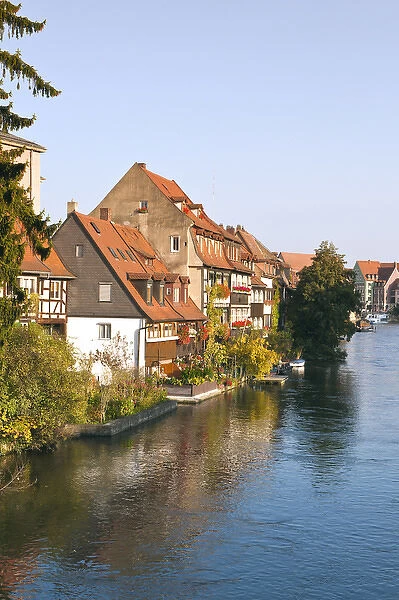 Little Venice (Klein Venedig) and River Regnitz in Bamberg, Germany