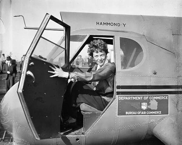 AMELIA EARHART (1897-1937). American aviator. Photograph, 1936