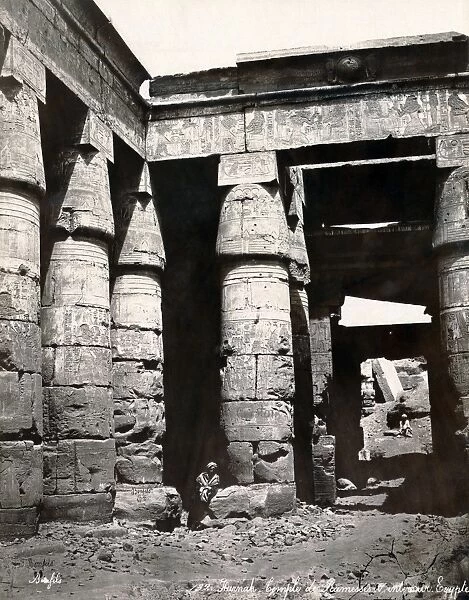 EGYPT: TEMPLE. Interior view of the temple of Ramesses IV at the ancient city of Thebes, Egypt
