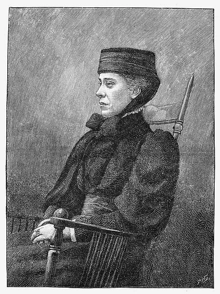 MARY HENRIETTA KINGSLEY (1862-1900). English traveler and ethnologist. Wood engraving, 1896