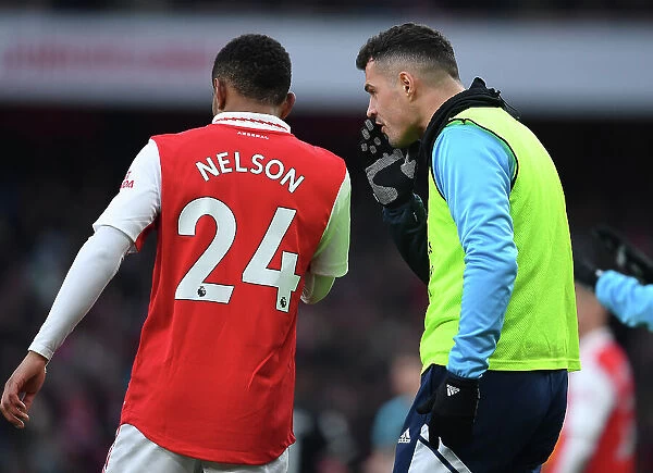Arsenal: Xhaka Consoles Nelson Amidst Premier League Tension (Arsenal v AFC Bournemouth, 2022-23)