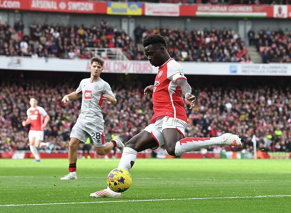 Arsenal's Bukayo Saka Shines in Premier League Clash Against Sheffield United (2023-24)