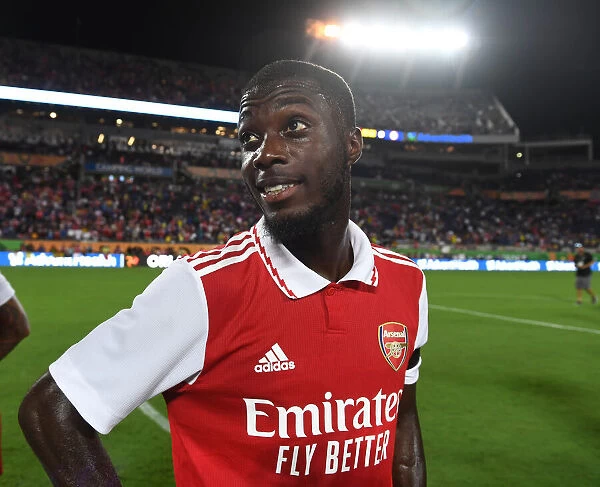 Arsenal's Nicolas Pepe Reacts After Chelsea Clash in 2022-23 Florida Cup