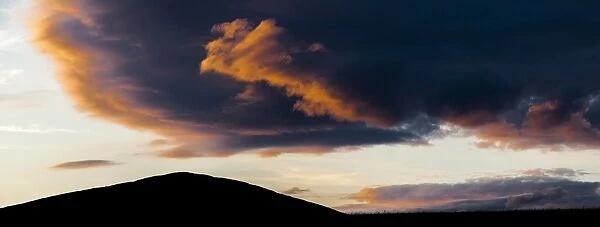 A sunset over Criffel near Kirkbean, Scotland