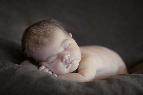 Newborn baby, five days, asleep