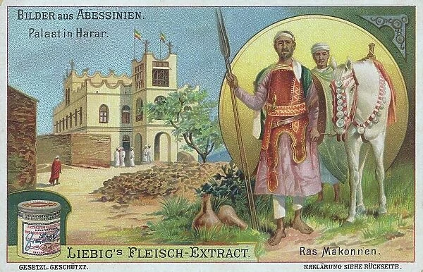 Series of pictures from Abyssinia, Ethiopia, Palace in Harar, Ras Makonnen, digitally restored reproduction of a collector's picture from c. 1900