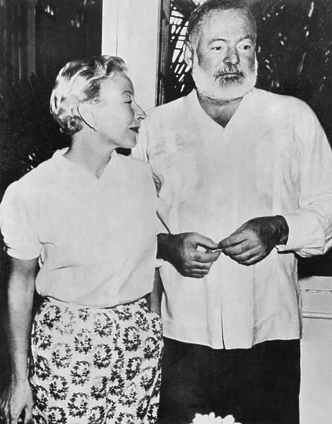 American writer Ernest Hemingway with his wife Mary Welsh