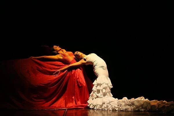 Spanish flamenco dancers perform during the Spanish film director Carlos Saura s