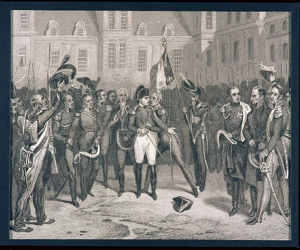 Adieu at Fontainebleau : Napoleon (1769-1821) says Farewell to Old Guard