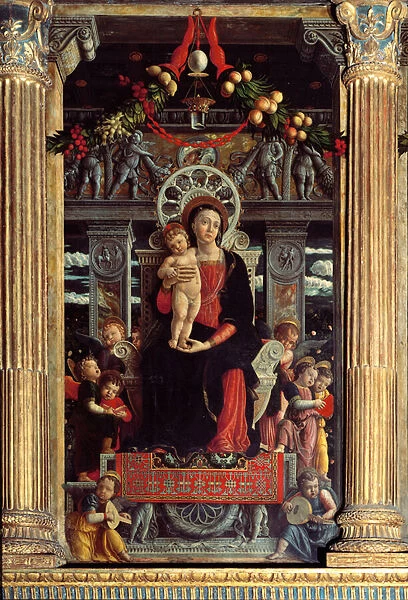 Altarpiece of san Zeno: central panel 'Madonna a Child with Nine Angels'