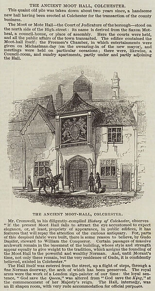 The Ancient Moot Hall, Colchester (engraving)
