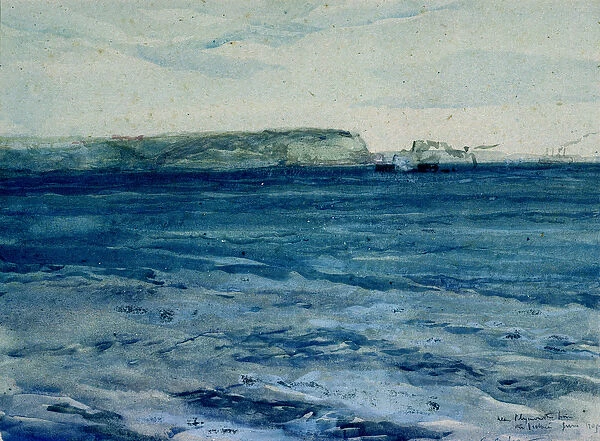 The Blue Waters of Plymouth, 19th (watercolour)