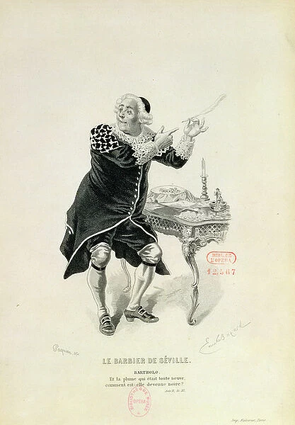 Dr Bartolo, from the opera The Barber of Seville by Rossini
