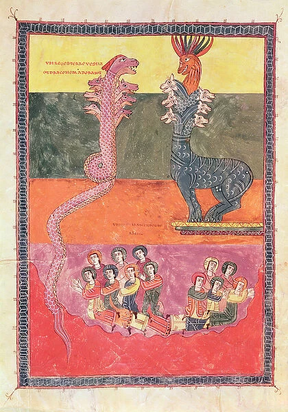 The Dragons, from the Girona Beatus (vellum)