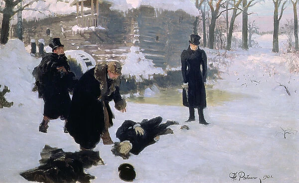 The Duel, 1901 (oil on canvas)