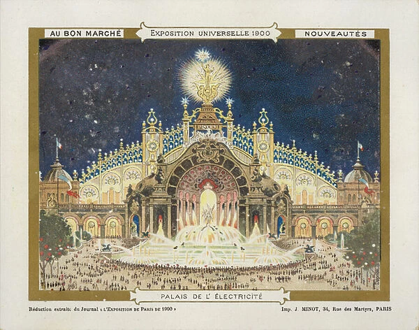 Exposition Universelle 1900 Electricity (chromolitho)