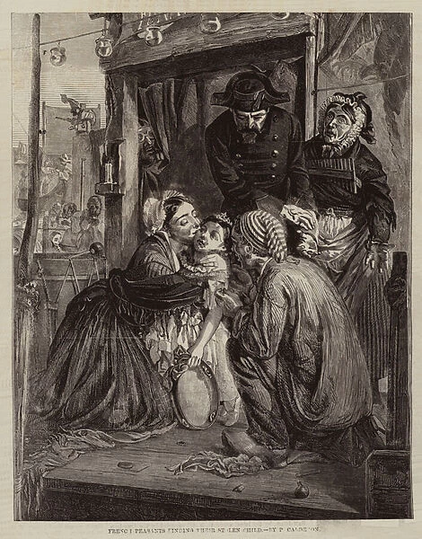 French Peasants finding their Stolen Child (engraving)