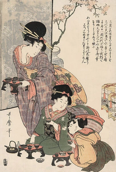 Girls Festival by Kitagawa Utamaro, 1801-4 (woodcut print)