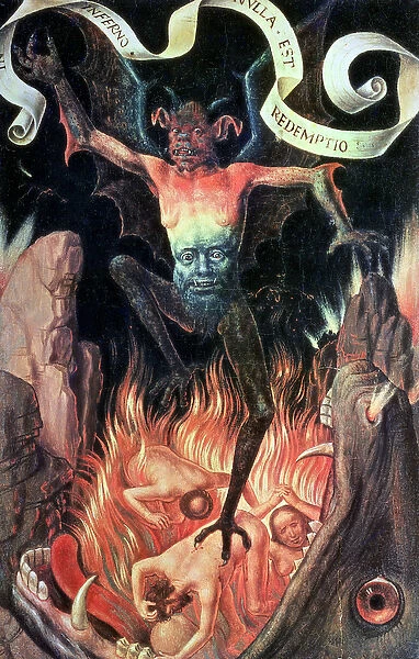 Hell, right hand panel from the Triptych of Earthly Vanity and Divine Salvation, c