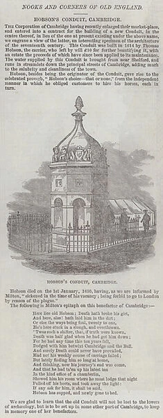 Hobsons Conduit, Cambridge (engraving)
