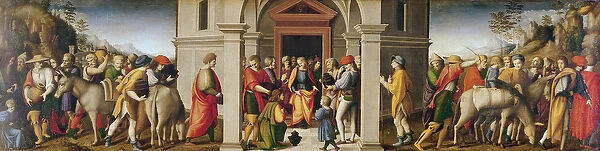 Joseph receives his Brothers, c. 1515 (oil on wood)