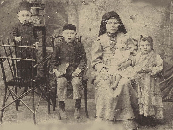 Kazan Tatar Family, c. 1900 (b  /  w photo)