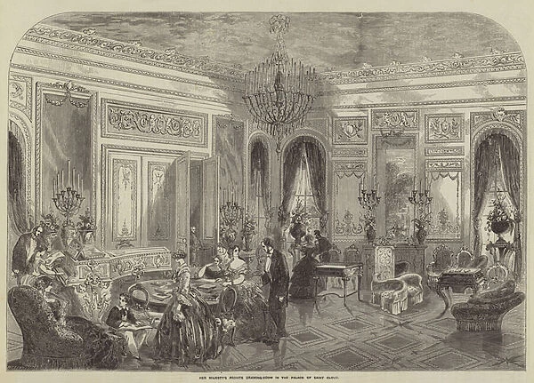 Her Majestys Private Drawing-Room in the Palace of Saint Cloud (engraving)