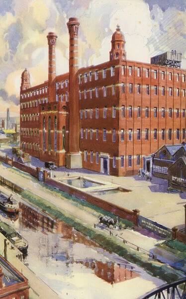 Manchester: Modern Cotton Mill (colour litho)