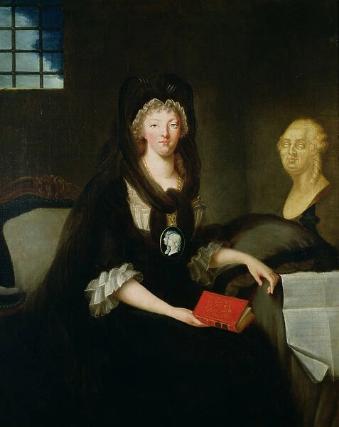 Marie-Antoinette (1755-93) at the Conciergerie (oil on canvas)