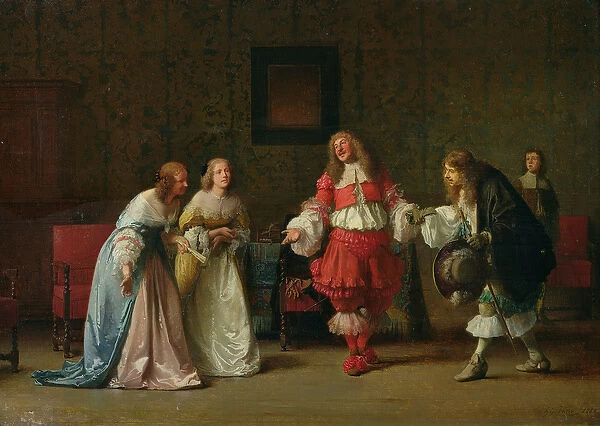 Mascarille Presenting Jodelet to Cathos and Madelon, 1865 (oil on canvas)