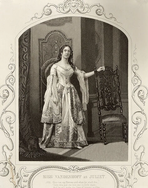 Miss Vandenhoff as Juliet, Act III Scene 1 of Romeo and Juliet