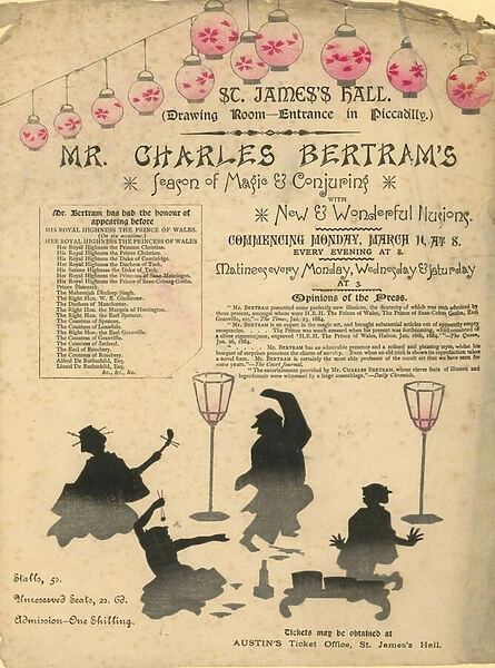 Mr Charles Bertrams season of magic and conjuring (engraving)