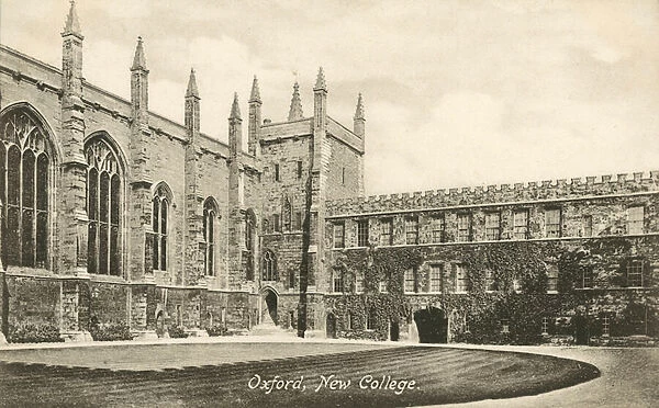 New College, Oxford, Oxfordshire (b  /  w photo)