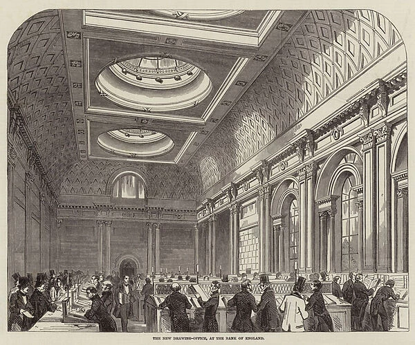 The New Drawing-Office, at the Bank of England (engraving)